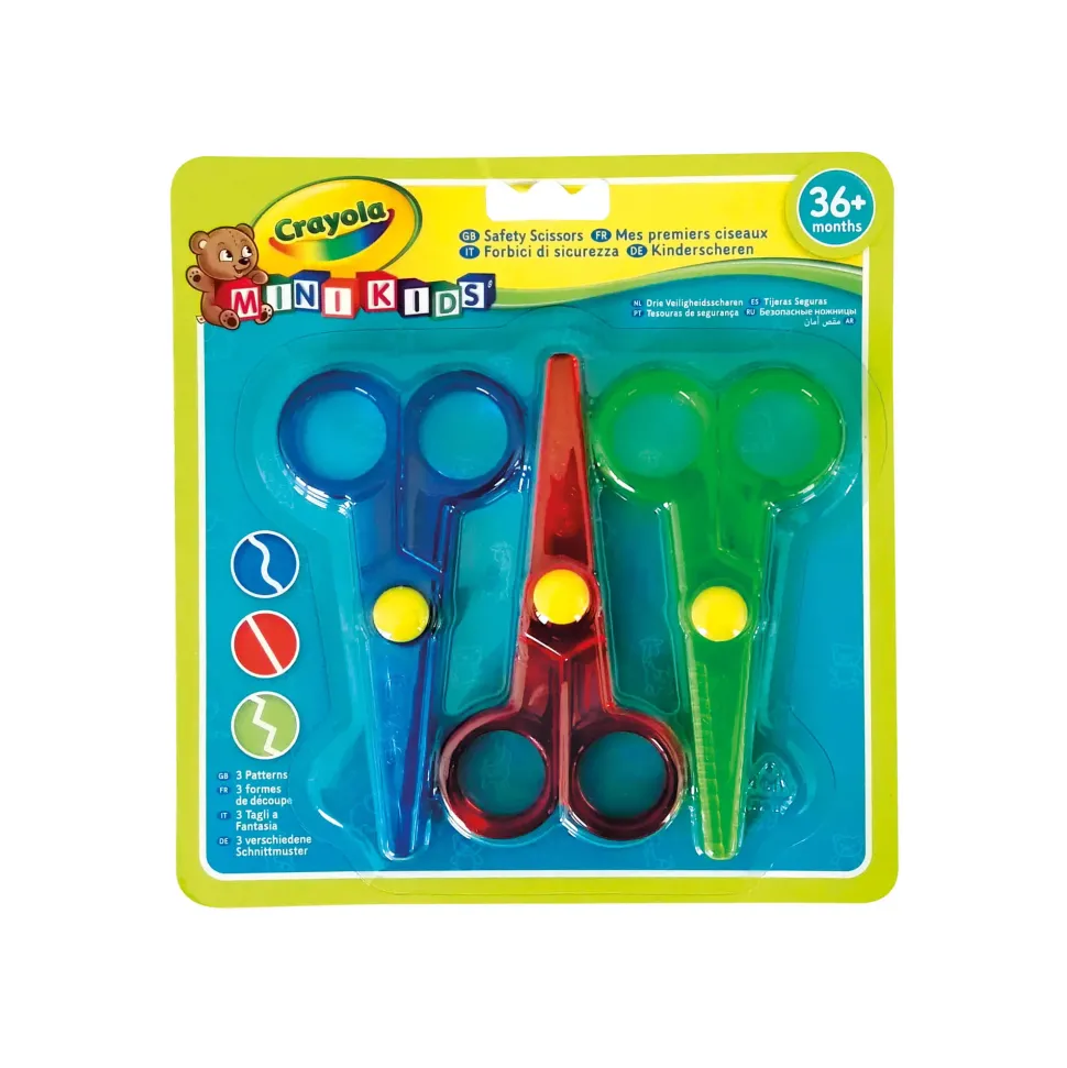 3 Forbici Di Sicurezza Minikids Crayola