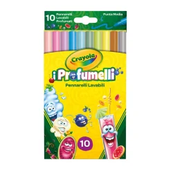 10 Pennarelli Lavabili Profumati Punta Media I Profumelli Crayola