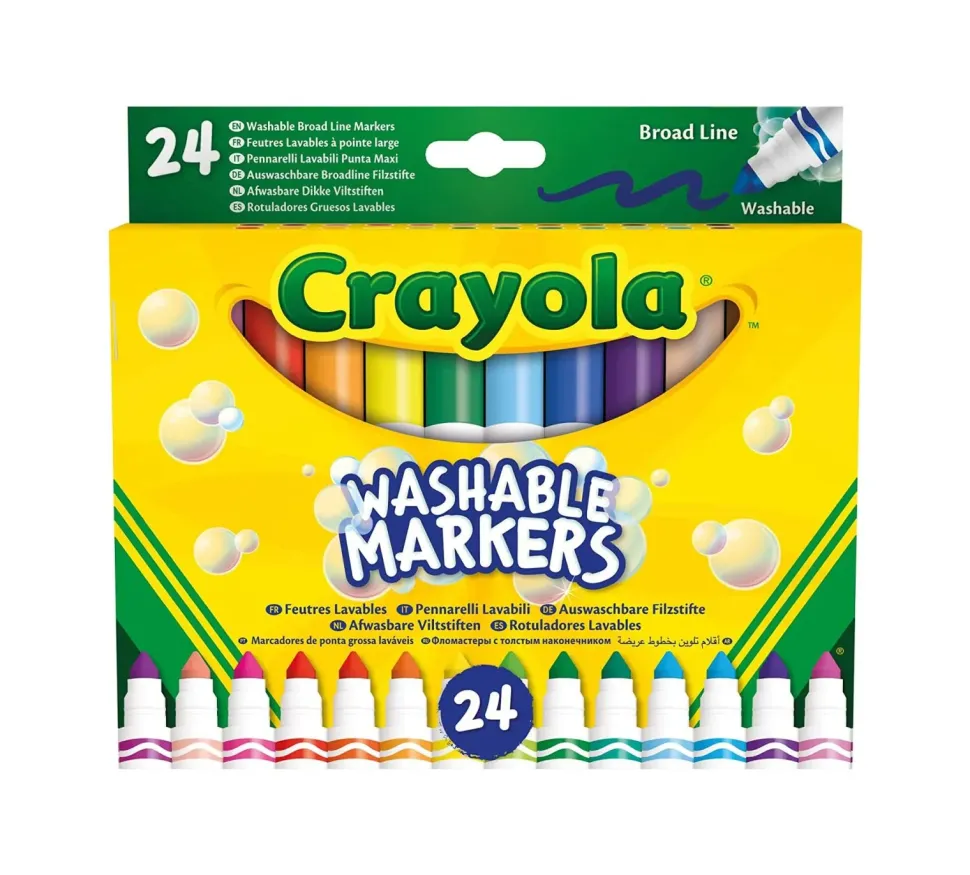 24 Pennarelli Punta Maxi Super Lavabili