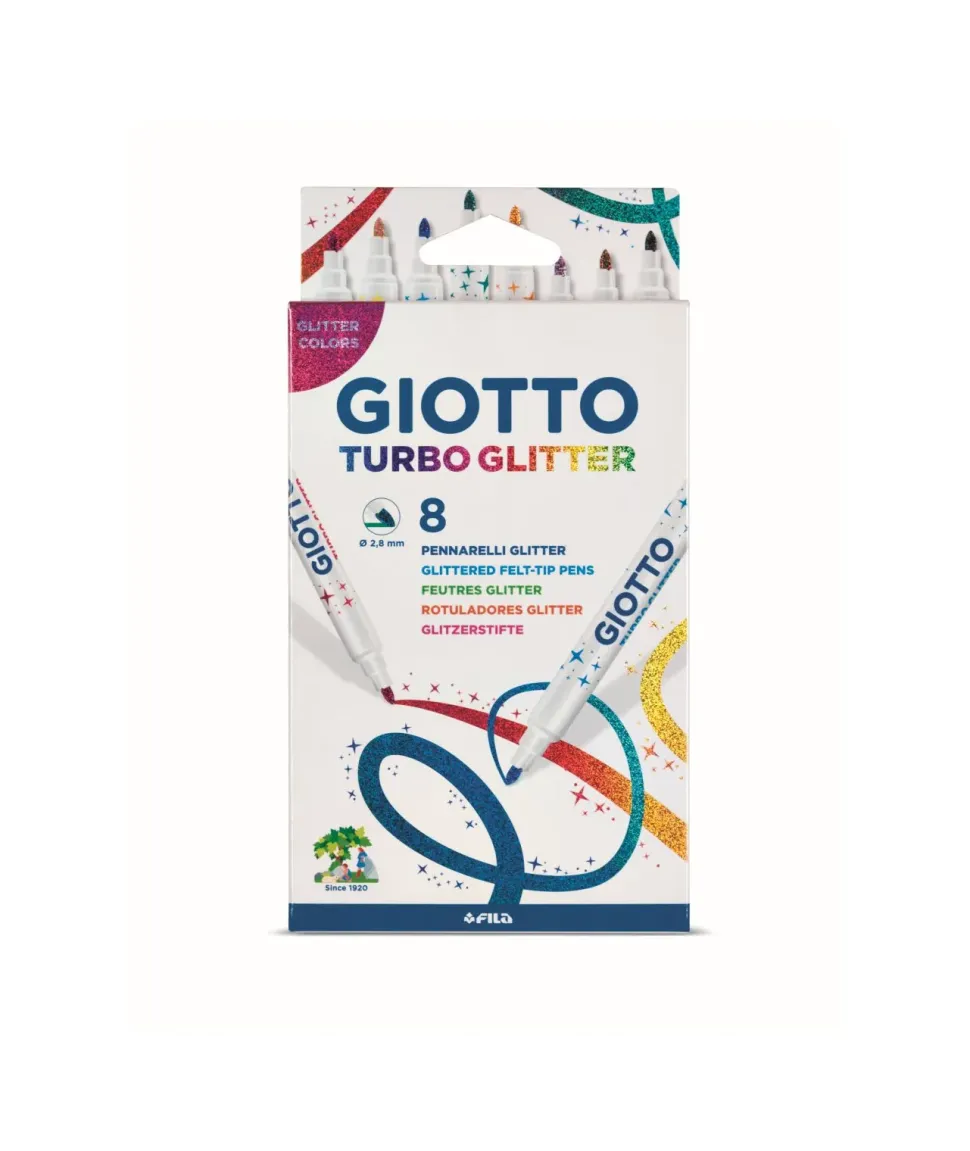 Ast. Giotto Turbo Glitter 8 Pz