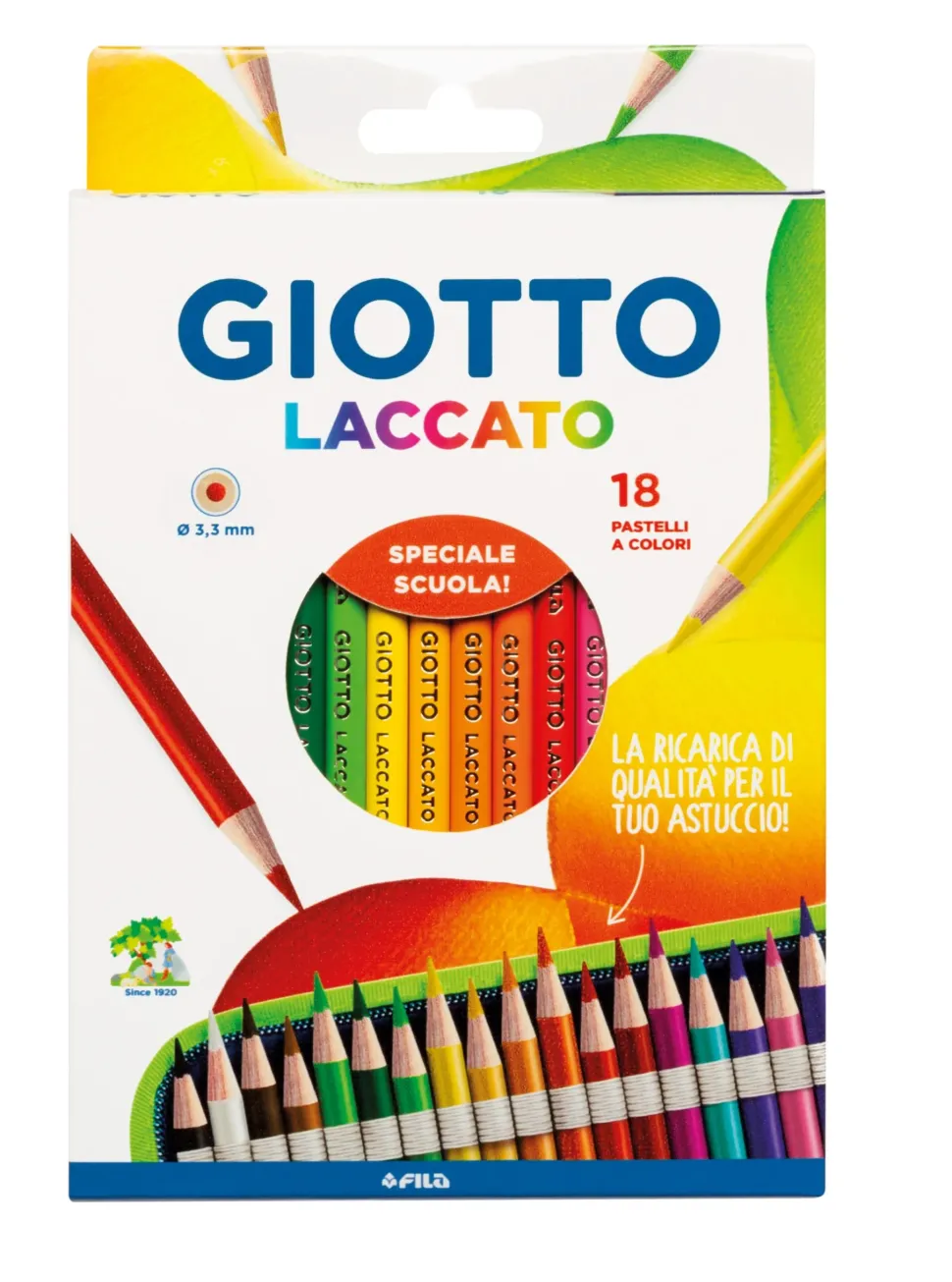 Astuccio 18 Pastelli Giotto Laccato