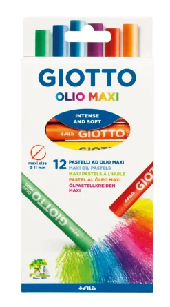 Astuccio Appendibile 12 Pastelli A Olio Giotto
