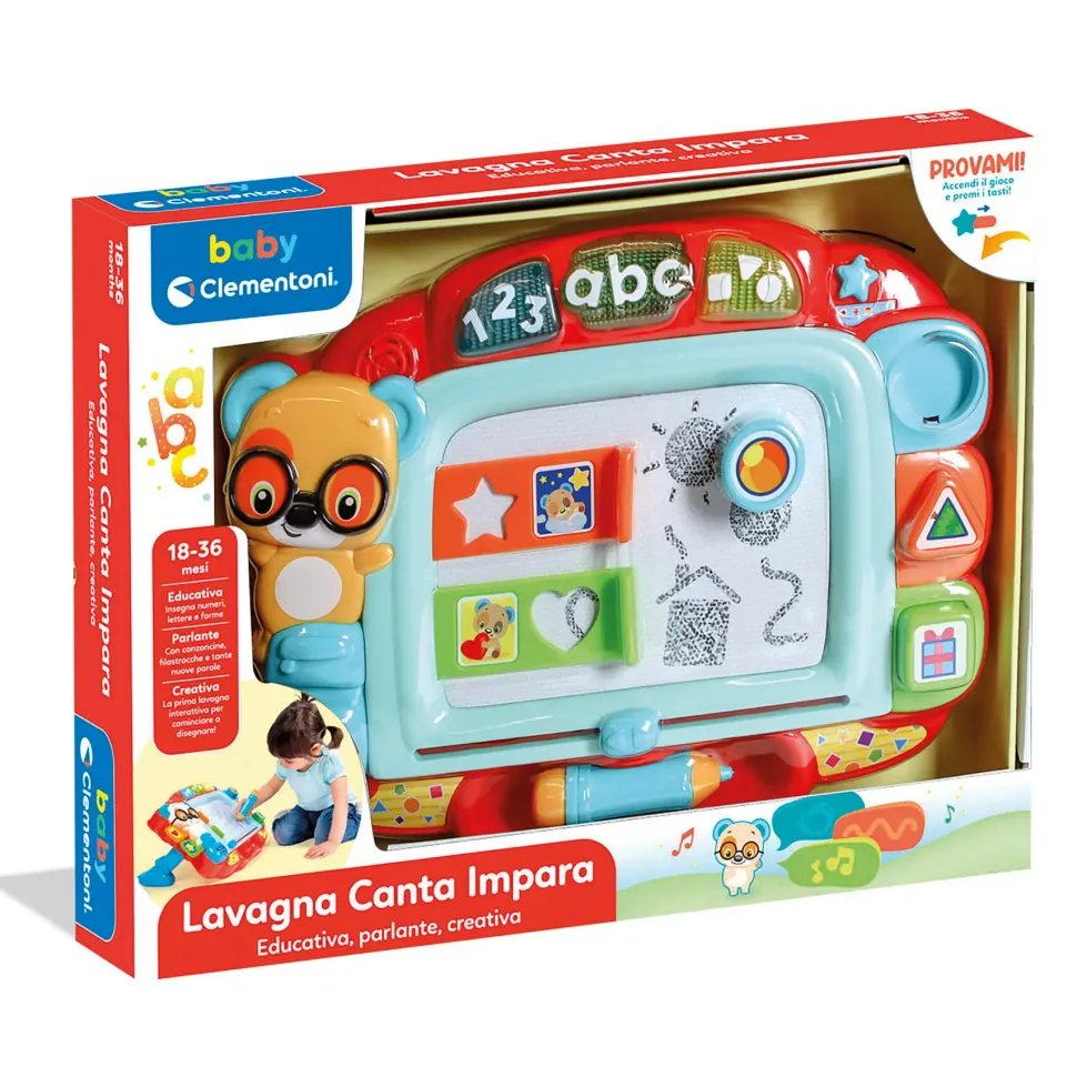Baby Clementoni 17741 Lavagna Canta E Impara, Lavagna Interattiva Prima Infanzia