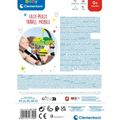 Baby Clementoni Easy-Peasy Travel Mobile Giostrina Culla O Passeggino