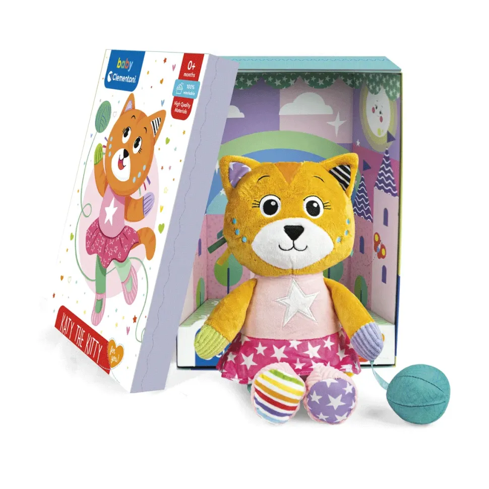 Baby Clementoni Katy The Kitty Peluche Neonato