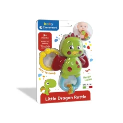 Baby Clementoni Little Dragon Rattle Sonaglino Neonato Con Massaggiagengive