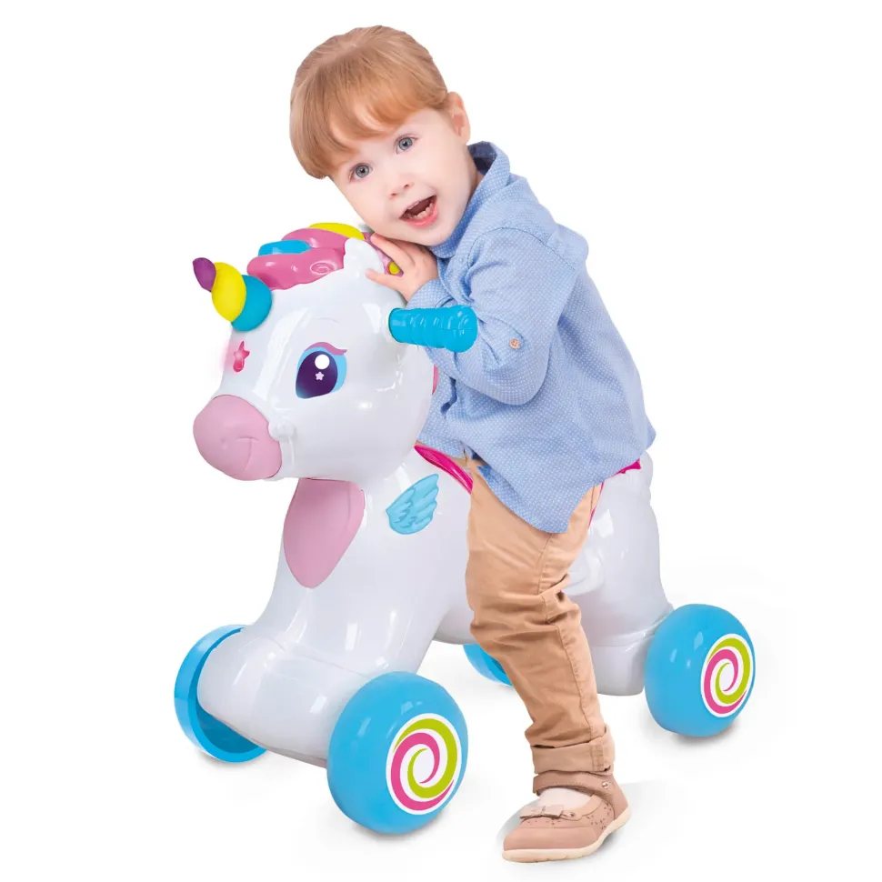 Baby Clementoni Nuvola Dolce Unicorno, Cavalcabile E Primi Passi