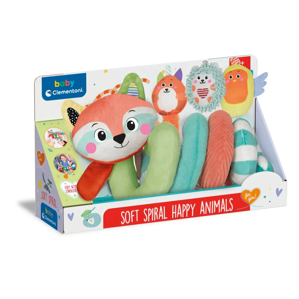 Baby Clementoni Soft Happy Animals Spirale Passeggino