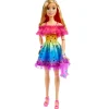 Bambola Barbie Alta 71 Cm Con Abito Arcobaleno E Accessori Moda