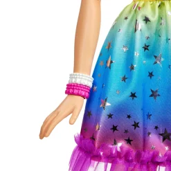 Bambola Barbie Alta 71 Cm Con Abito Arcobaleno E Accessori Moda