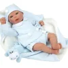 Bambola Bebe Reborn 45 Cm Con Completo Blu