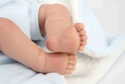 Bambola Bebe Reborn 45 Cm Con Completo Blu