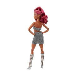 Barbie, Bambola Signature Barbie Looks Bionda, Snodata, Con Crop Top, Gonna Tubino Argenta E Capelli Corti Biondi, Giocattolo Per Bambini 6+ Anni, Hcb77