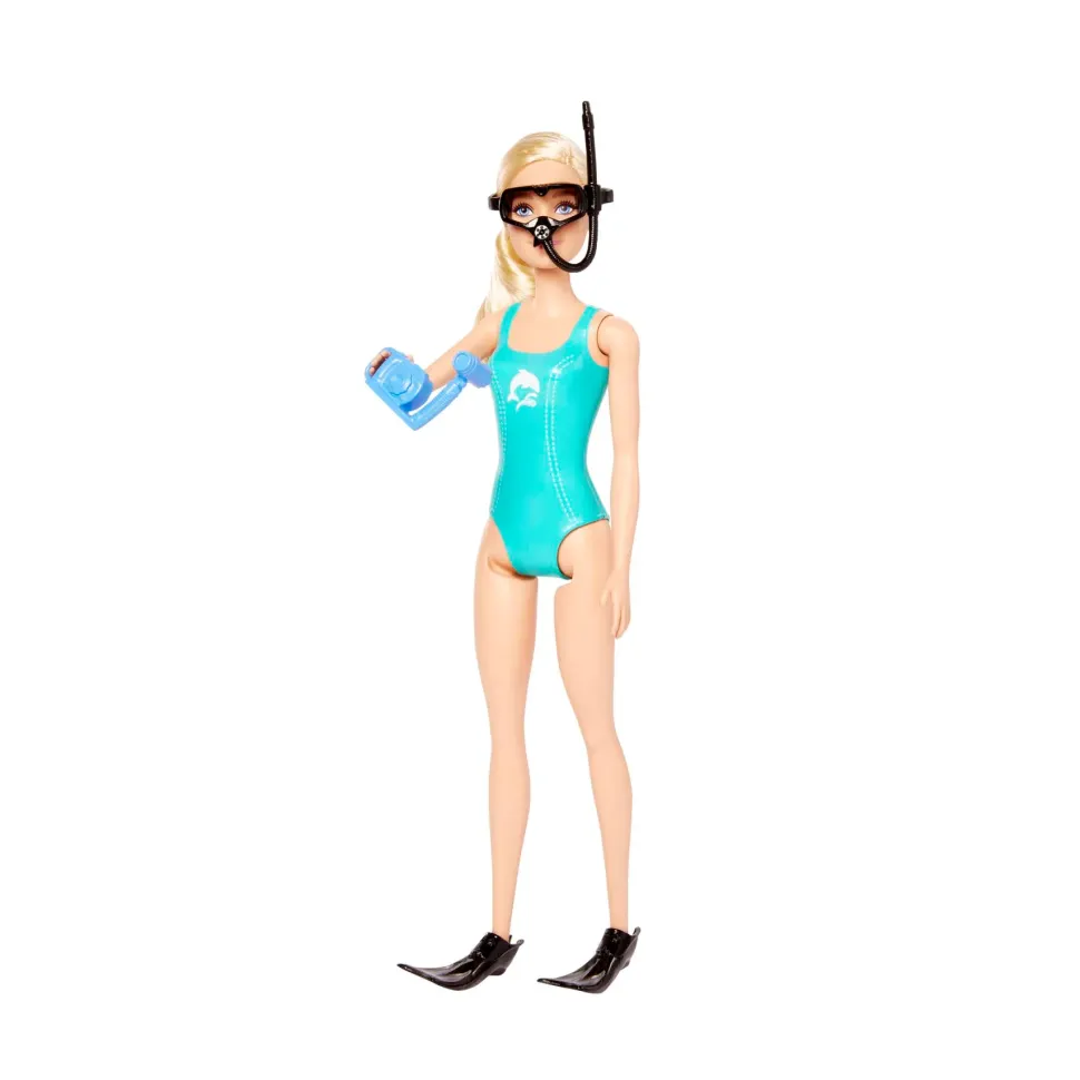 Barbie Barbie Biologa Marina, Bambola Bionda E Playset Con Laboratorio Mobile E Trolley, 10+ Accessori, Giocattolo Per Bambini, 3+ Anni, Hmh26