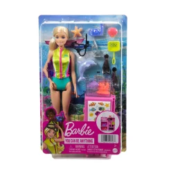 Barbie Barbie Biologa Marina, Bambola Bionda E Playset Con Laboratorio Mobile E Trolley, 10+ Accessori, Giocattolo Per Bambini, 3+ Anni, Hmh26