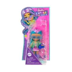 Barbie Barbie Extra Mini Minis, Bambola Con Capelli Blu, Mini Giocattoli, Abito Sportivo E Pattini A Rotelle, Abiti E Accessori , Giocattolo Per Bambini, 3+ Anni, Hln45