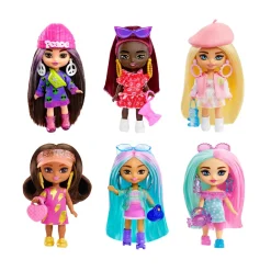 Barbie Barbie Extra Mini Minis, Bambola Bionda Con Basco E Giacca In Stile College, Borsetta A Forma Di Orsacchiotto Gommoso, Abiti E Accessori, Giocattolo Per Bambini, 3+ Anni, Hln48