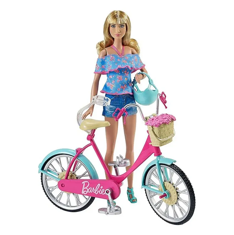 Barbie Bicicletta Per Bambole Con Casco E Accessori