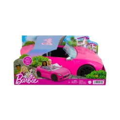 Barbie, Cabrio Veicolo Decapottabile Rosa A Due Posti Con Ruote Funzionanti E Dettagli Realistici, Giocattolo Per Bambini 3+ Anni, Hbt92