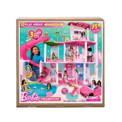 Barbie Casa Dei Sogni Di Barbie, Playset Casa Delle Bambole Con Piscina, Scivolo A 3 Piani, Ascensore E Aree Di Gioco Per Cuccioli, 75+ Accessori, 3+ Anni, Hmx10