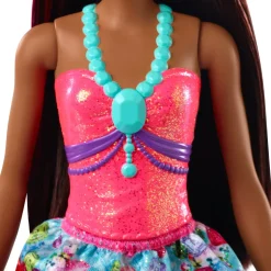 Barbie- Dreamtopia Bambola Principessa Con Ciocca Rosa, 30.5 Cm, Giocattolo Per Bambini 3+ Anni, Multicolore
