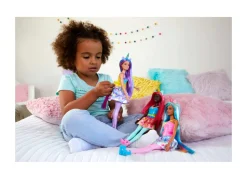 Barbie Dreamtopia Unicorno Bambola Curvy, Capelli Blu E Viola Con Gonna, Coda E Cerchietto Da Unicorno Rimovibili, Giocattolo Per Bambini, 3+ Anni, Hgr20