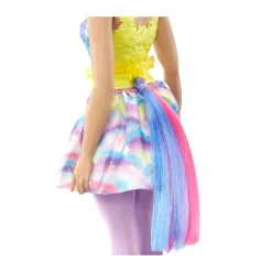 Barbie Dreamtopia Unicorno Bambola Curvy, Capelli Blu E Viola Con Gonna, Coda E Cerchietto Da Unicorno Rimovibili, Giocattolo Per Bambini, 3+ Anni, Hgr20