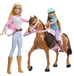Barbie E Stacie Sorelle A Cavallo Playset Con Cavallo, 3+ Anni Gxd65