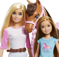Barbie E Stacie Sorelle A Cavallo Playset Con Cavallo, 3+ Anni Gxd65