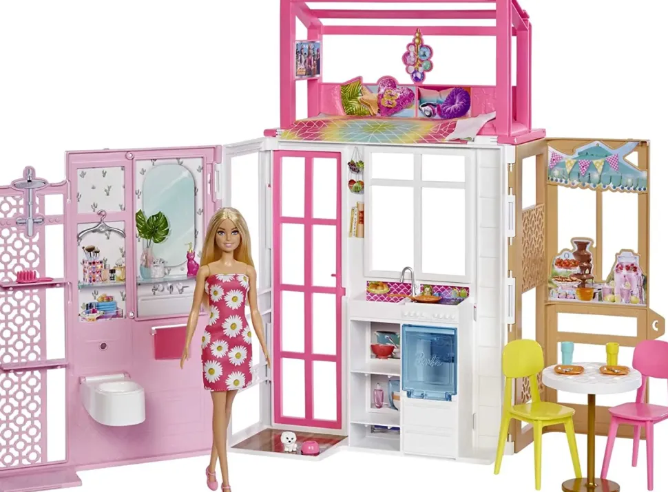 Barbie Loft 2022 Con Bambola. Questa Casa Di Barbie Completamente Ammobiliata Apre Le Porte A Storie Sempre Diverse, Con 2 Piani E 4 Aree Gioco!