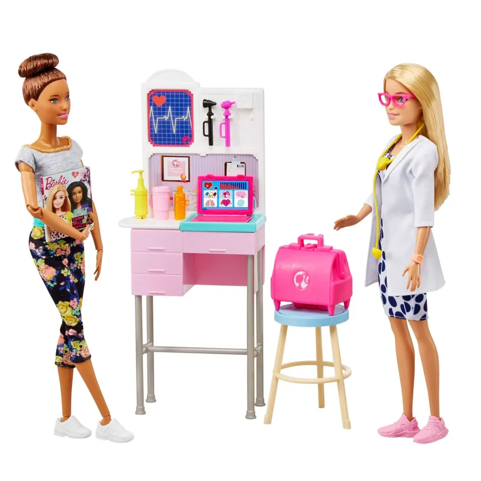 Barbie Playset Con Bambola Medico, 20+ Accessori Medici E Tavolo Da Visita