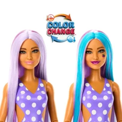 Barbie Pop! Reveal Serie Frutta Bambola, Tema Spuma D'Uva Con 8 Sorprese Tra Cui Cucciolo E Accessori Slime