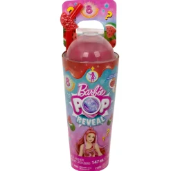 Barbie Pop! Reveal Serie Frutta Bambola, Tema Spremuta Di Anguria Con 8 Sorprese Tra Cui Cucciolo E Accessori Slime