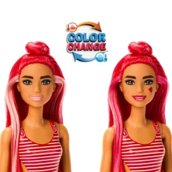 Barbie Pop! Reveal Serie Frutta Bambola, Tema Spremuta Di Anguria Con 8 Sorprese Tra Cui Cucciolo E Accessori Slime