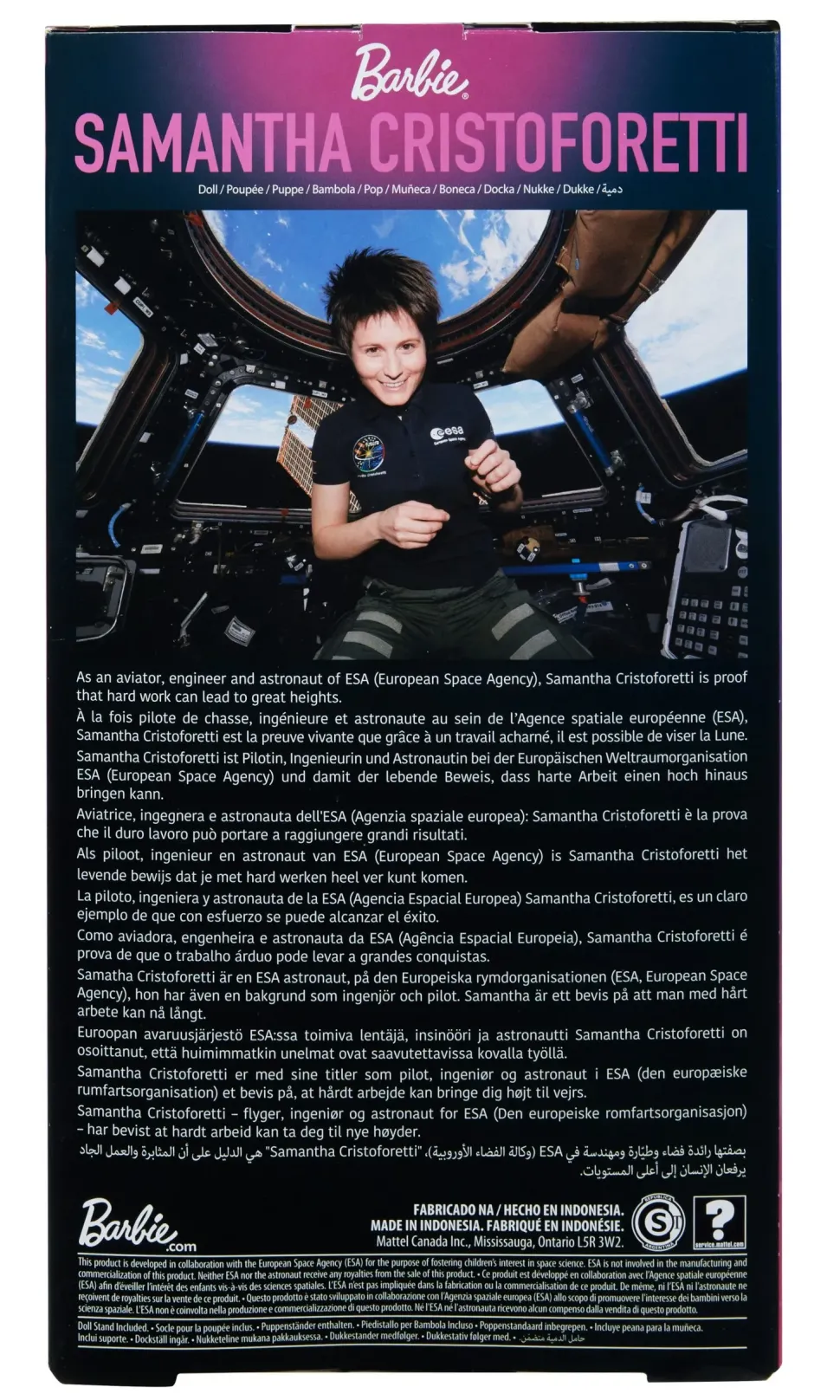 Barbie Samantha Cristoforetti (Signature Role Models) Bambola Astronauta Esa Con Tuta Spaziale Realistica