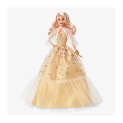 Barbie Signature Magia Delle Feste 2023, Bambola Da Collezione Con Capelli Biondi E Abito Dorato, Confezione Da Esporre, Regalo Per Le Feste, 6+ Anni, Hjx04