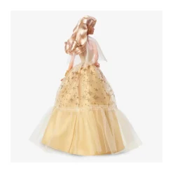 Barbie Signature Magia Delle Feste 2023, Bambola Da Collezione Con Capelli Biondi E Abito Dorato, Confezione Da Esporre, Regalo Per Le Feste, 6+ Anni, Hjx04