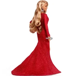 Barbie Signature Mariah Carey, Bambola Da Collezione Per Celebrare Il Natale, Con Scintillante Abito Rosso E Accessori Argentati