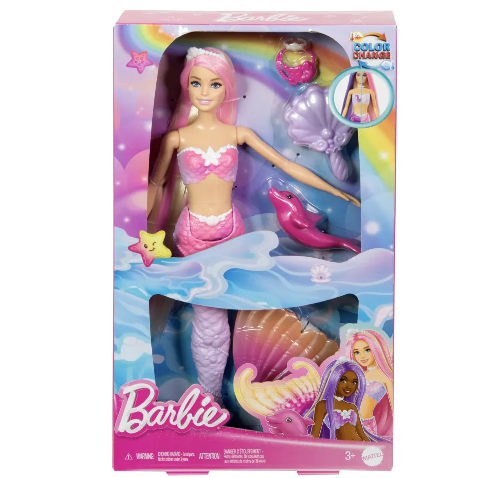 Barbie Sirena Colori Del Mare, Bambola Con Effetto Cambia Colore