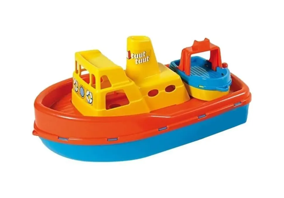 Barca Galleggiante. Gioco Spiaggia Con Piccola Barca. 2 In 1
