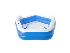 Bestway Piscina Family Pentagono 213X206X69 Cm Con Due Sedute, Due Poggiatesta E Due Portabicchieri