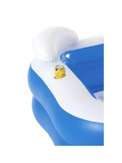 Bestway Piscina Family Pentagono 213X206X69 Cm Con Due Sedute, Due Poggiatesta E Due Portabicchieri