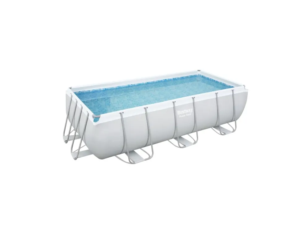 Bestway Piscina Power Steel Frame Rettangolare Cm. 404X201X100