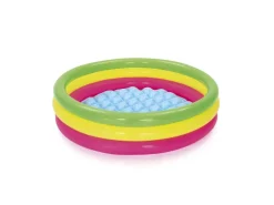 Bestway Piscina Summer 3 Anelli Color Con Fondo Gonfiabile 102X25 Cm
