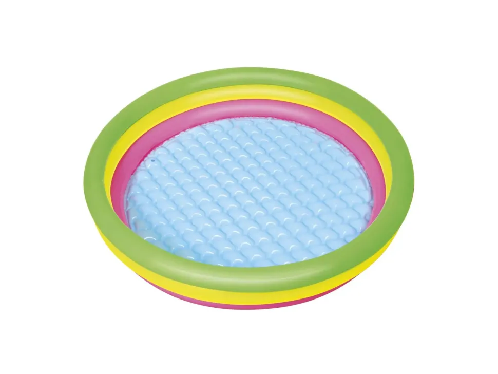 Bestway Piscina Summer 3 Anelli Color Con Fondo Gonfiabile 102X25 Cm