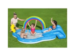 Bestway Play Center Arcobaleno 257X145X91 Cm Con Scivolo E Sole Spruzzo