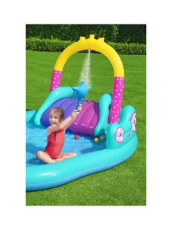 Bestway Play Center Magico Unicorno 274X198X137 Cm, Con Scivolo, Gioco Anelli E Bacchetta Magica