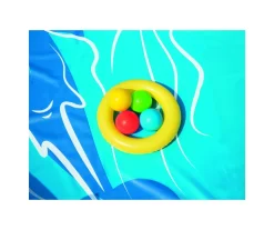 Bestway Play Center Vulcano 265X265X104 Cm Con Fondo Gonfiabile, Scivolo, Spruzzo, Gioco Con Anello E Palline