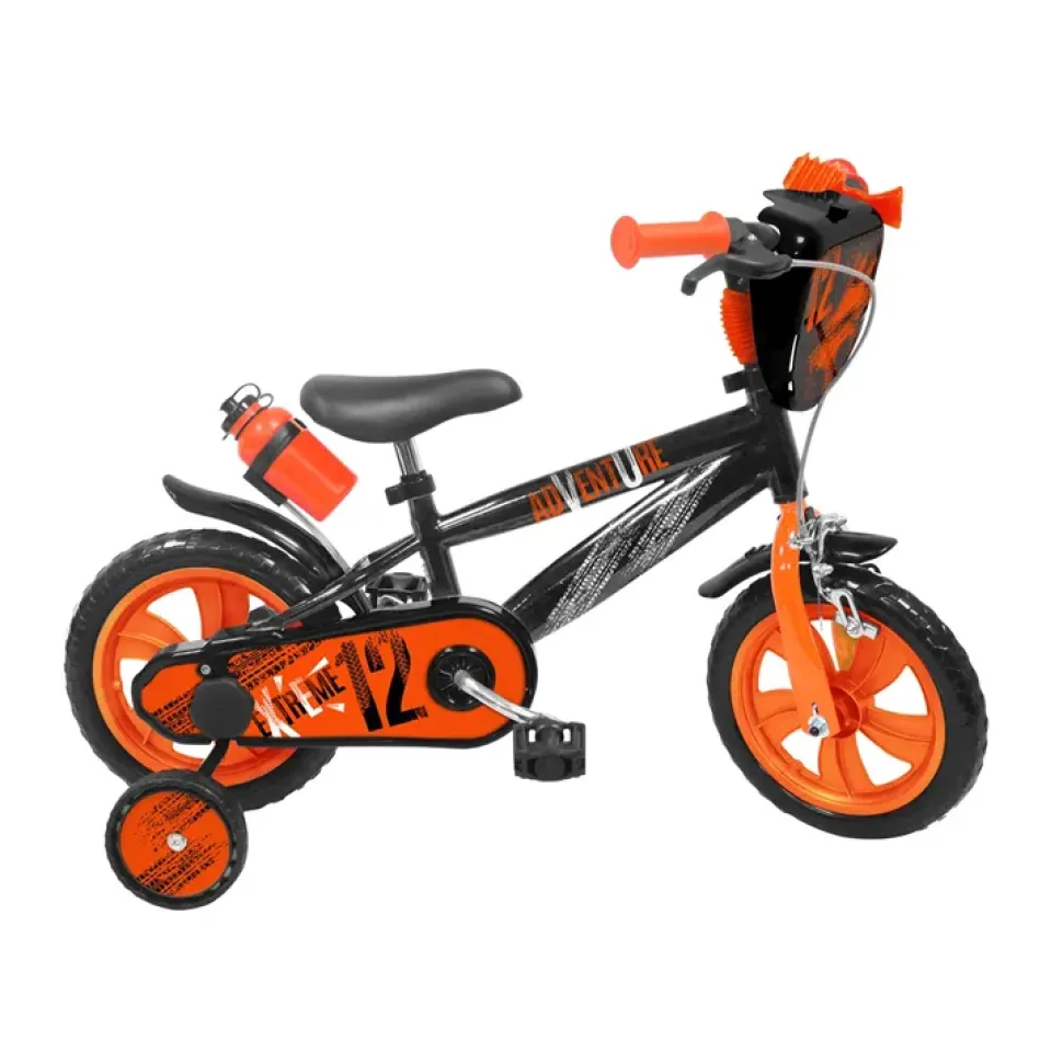 Bicicletta 12 Arancione Freno Caliper Frontale Borraccia E Mascherina Frontale Incluse Adatta Per Bambini Dai 3-5 Anni