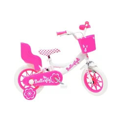 Bicicletta 12 Rosa. Freno Caliper Frontale Porta Bambola E Cestello Inclusi Adatta Per Bambini Dai 3-5 Anni